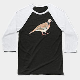 Spotted Dove wattercolour bird illustration Baseball T-Shirt